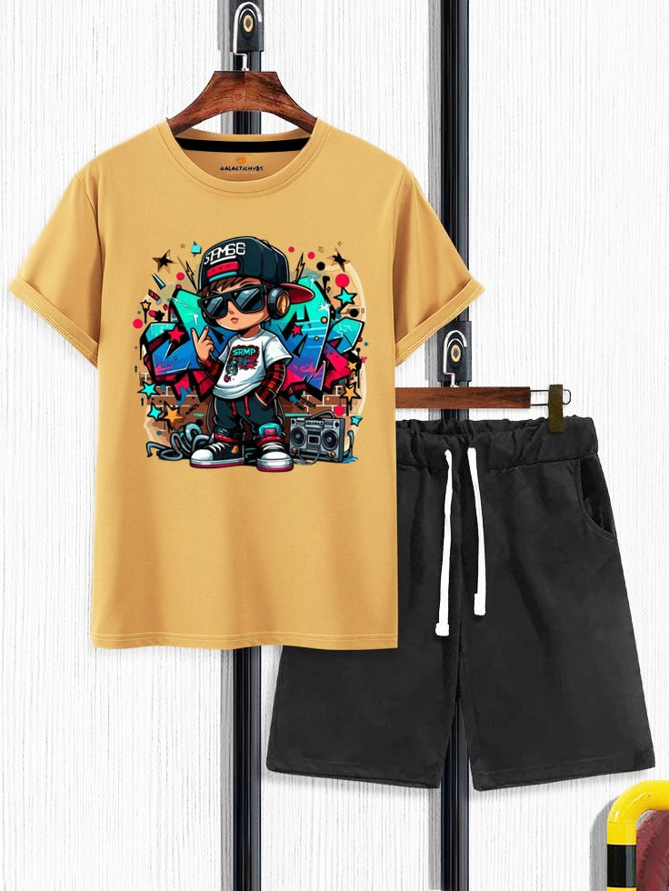 Galactic Hubs Music Yellow T-shirt & Short