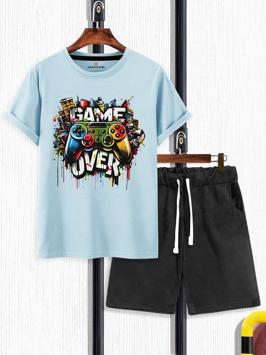 Galactic Hubs Game Over Sky Blue T-shirt & Short
