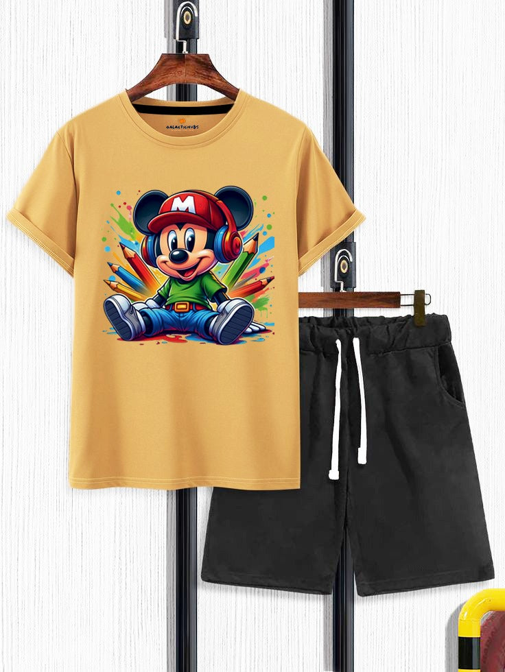 Galactic Hubs Mickey Yellow T-Shirt & Short