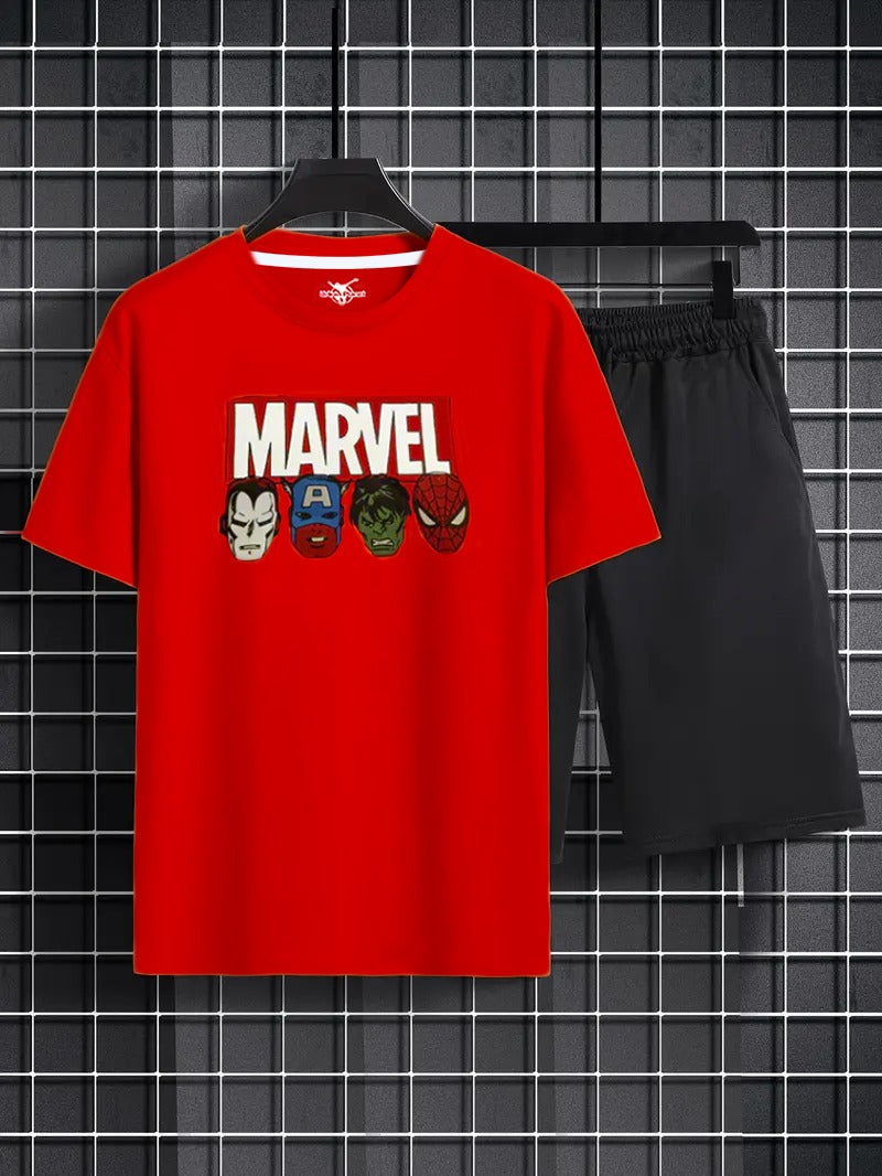 Galactic Hubs (Red) Marvel T-Shirt & (Black) Shorts