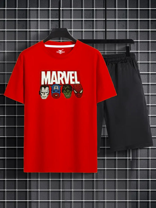 Galactic Hubs (Red) Marvel T-Shirt & (Black) Shorts