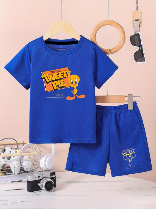Galactic Hubs Blue Tweety Pie T-Shirt & Short